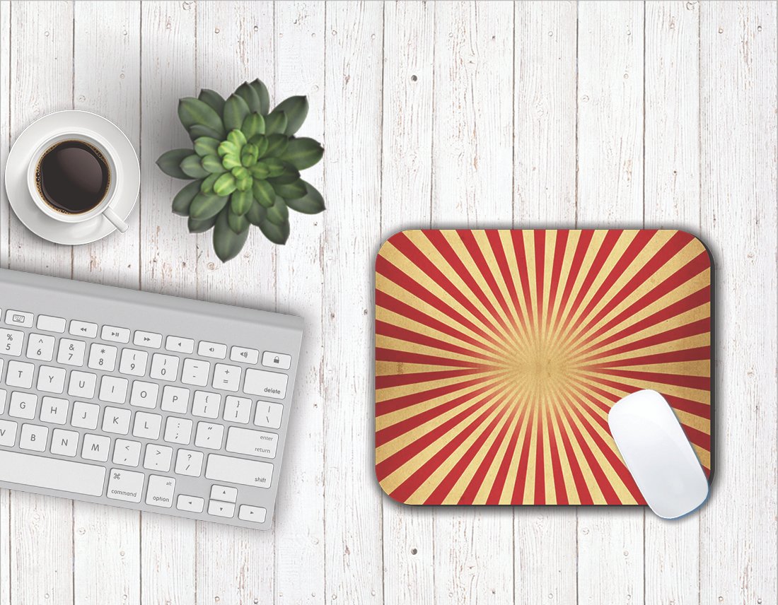 Fantaboy Red Rays Print Mouse Pad